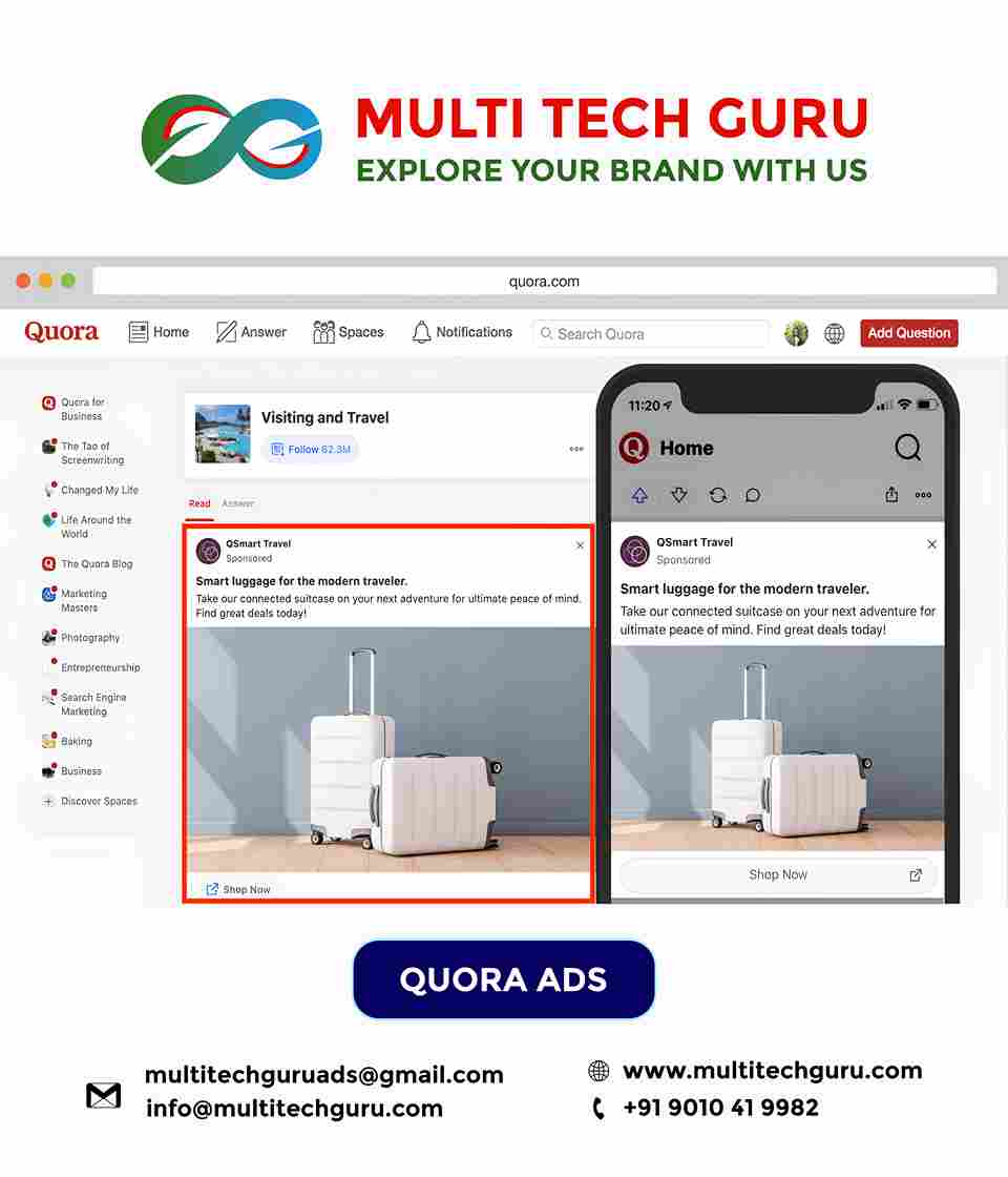 QUORA ADS- Branding - advertising-Digital marketing ads-Multitechguru.com-9010419982-Digita media advertising - Print Media Services