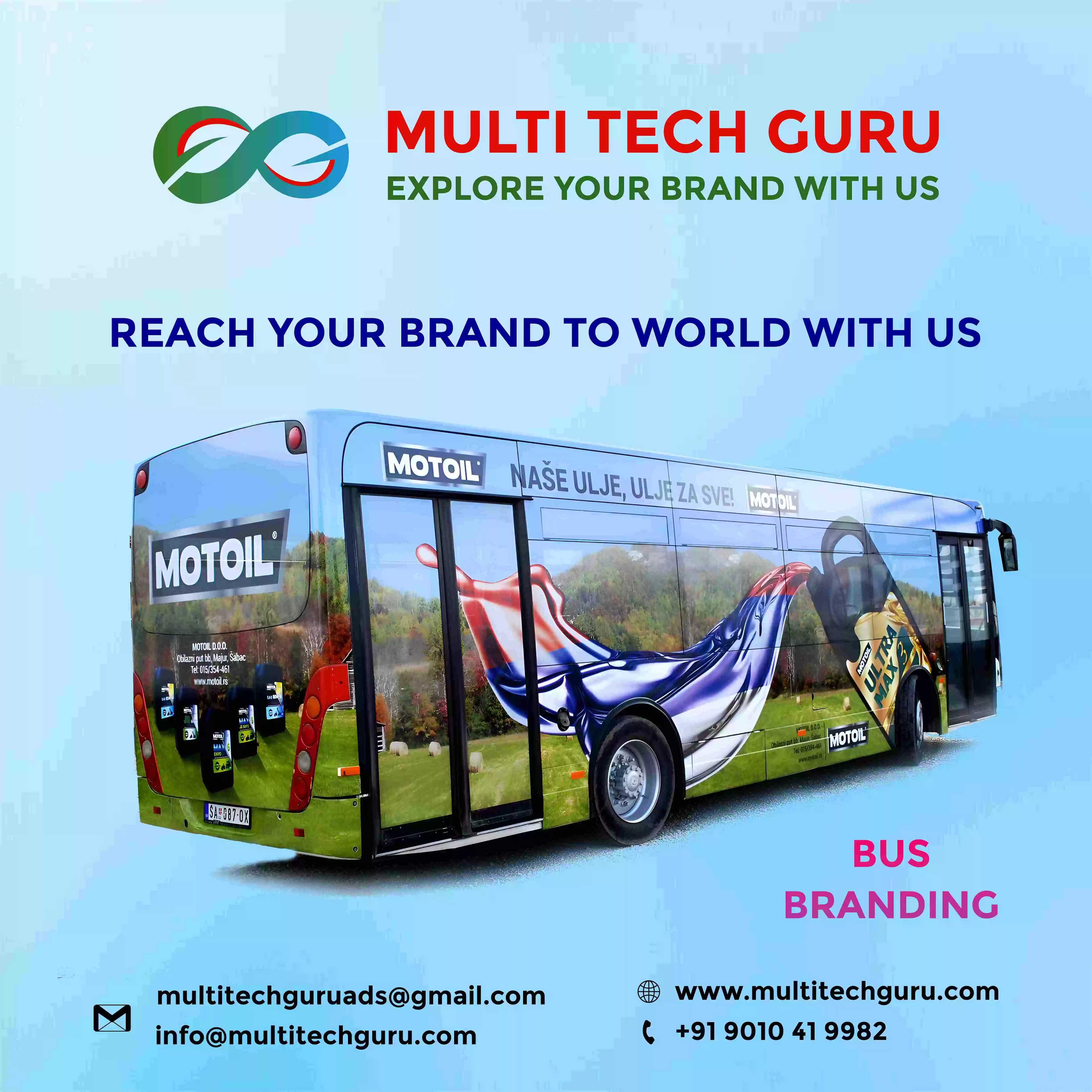 Bus Branding - advertising-marketing-Multitechguru.com-9010419982-Outdoor media advertising - Print Media Services