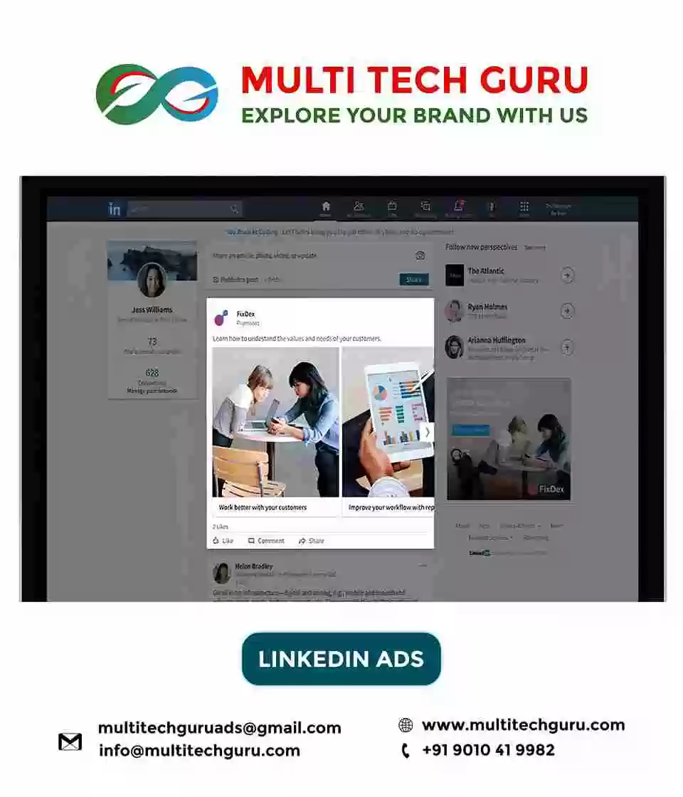 LINKEDIN ADS- Branding - advertising-Digital marketing ads-Multitechguru.com-9010419982-Digita media advertising - Print Media Services