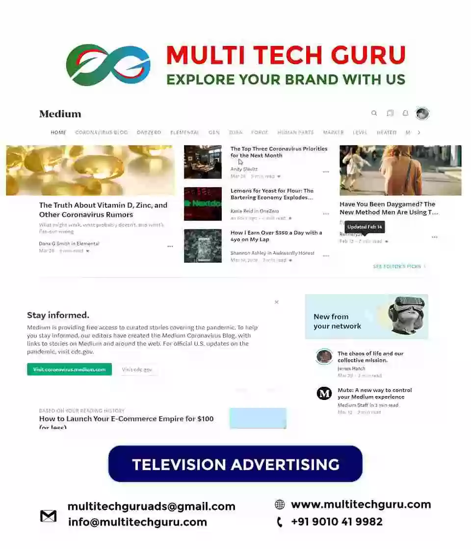 MEDIUM ADS- Branding - advertising-Digital marketing ads-Multitechguru.com-9010419982-Digita media advertising - Print Media Services