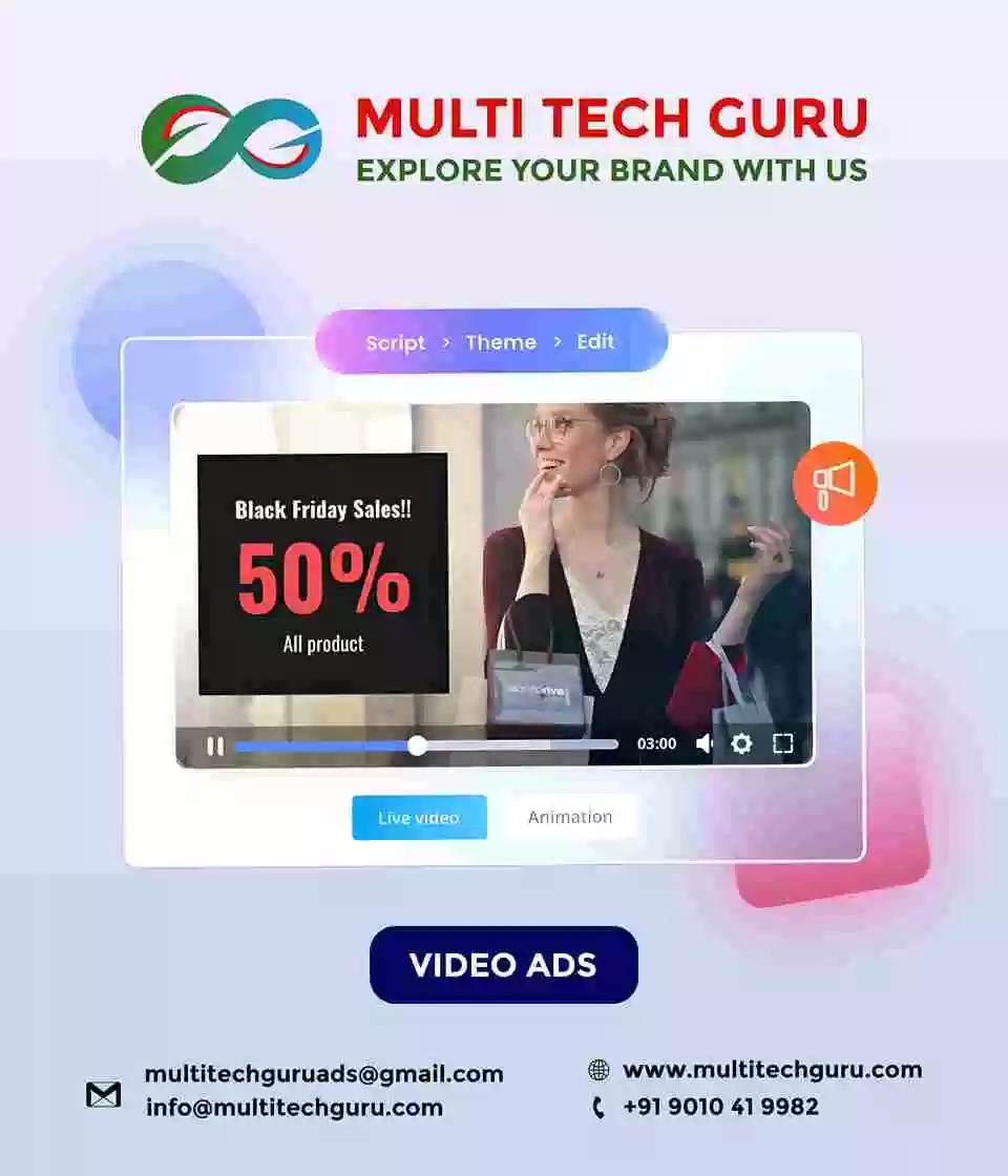 VIDEO ADS- Branding - advertising-Digital marketing ads-Multitechguru.com-9010419982-Digita media advertising - Print Media Services